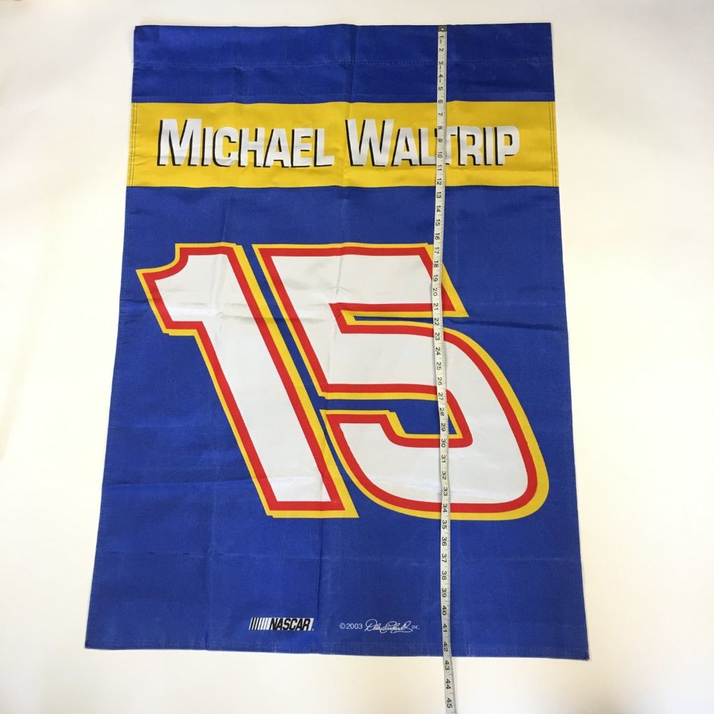 Nascar Michael Waltrip Number‎ 15 Large Outdoor Fabric Flag 2003 Double Sided
